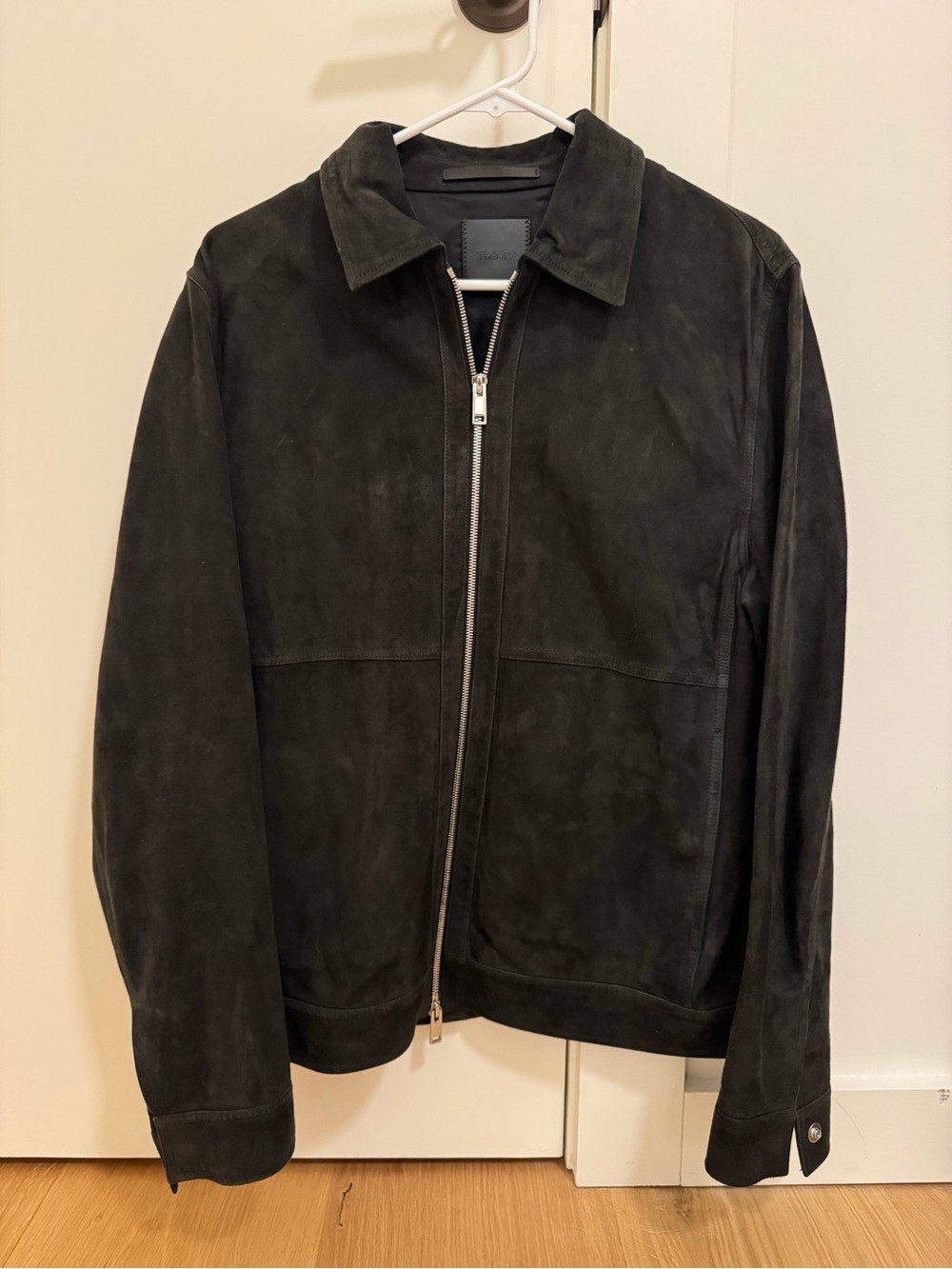 Theory Charcoal Gray Suede Jacket Medium